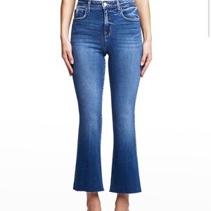 L’ AGENCE Kendra crop flare with raw hem size 28